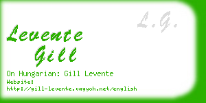 levente gill business card